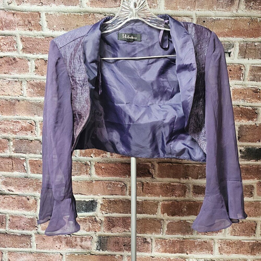 Women's S.L.‎ FASHIONS Open Blazer Size 12 Petite